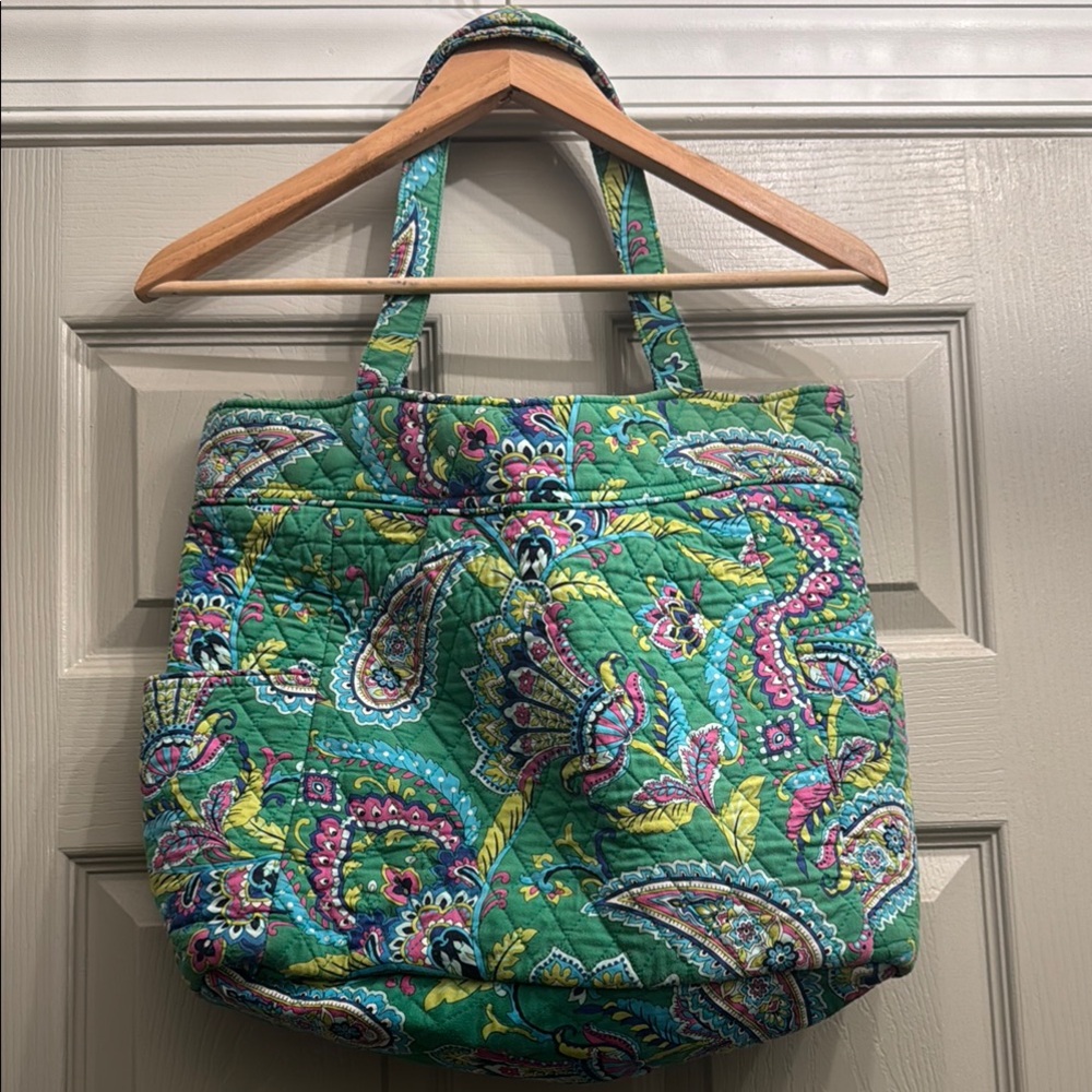 Vera Bradley Green Paisley Tote